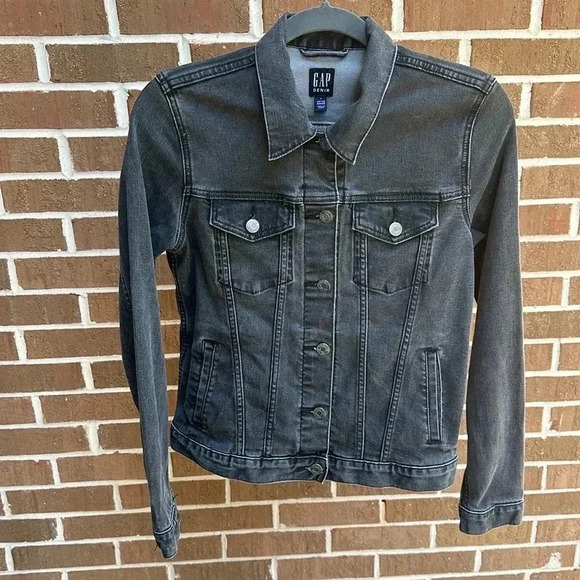 Hand-Painted Georgia Bulldog Camo Jean Jacket - Unique Dog Design - Gap Denim - Picture 5 of 7